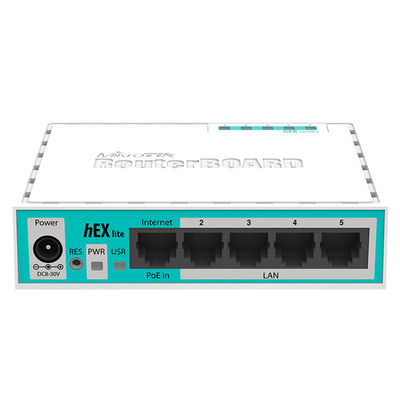 روتر 5 پورت 100M ROS سیستم HEX Lite MikroTik RB750r2